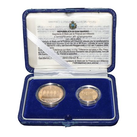 Giotto cappella Scrovegni 1303, coniazione monete d'oro dello Stato, 2003