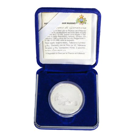 Moneta d'argento celebrativa  "50 anni Ferrari", 1998