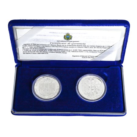 L'Europa del domani, monete d'argento celebrative, 1999