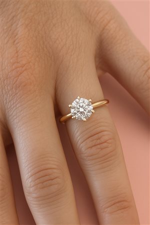 ANELLO SOLITARIO DA FIDANZAMENTO CON DIAMANTE NATURALE IN ORO GIALLO