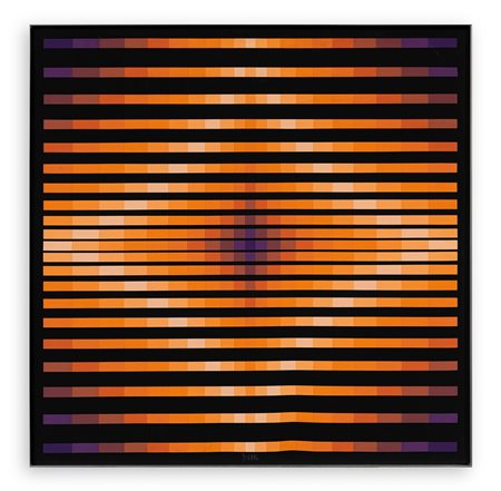 YVARAL (1934-2002) - Structure ondulatoire OC-VF, 1972