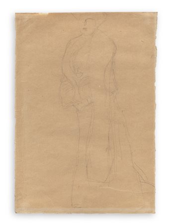 GUSTAV KLIMT (1862-1918) - Stehend nach links, die Boa uberschneidet den linken Unteram / Standing figure to the left, the boa overlaps the  left forearm, 1903 circa