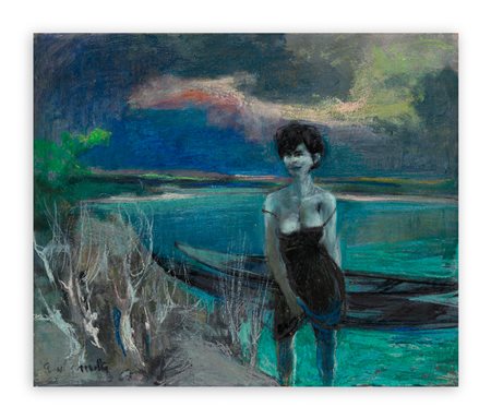 GIUSEPPE MOTTI (1908-1988) - Sera sul Po, 1959 circa