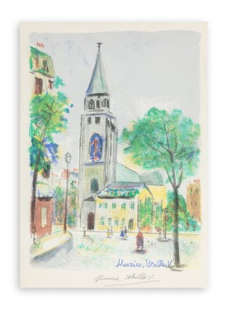 MAURICE UTRILLO (1883-1955)  - Paris Capitale - Saint-Germain-des-Prés, 1955