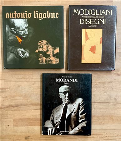 GIORGIO MORANDI, ANTONIO LIGABUE E AMEDEO MODIGLIANI - Lotto unico di 3 cataloghi