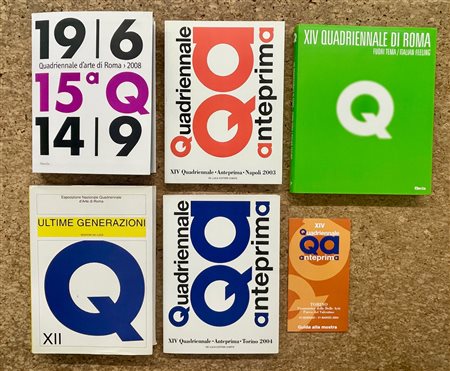 QUADRIENNALE DI ROMA - Lotto unico di 5 cataloghi editi nell'ambito della storica manifestazione