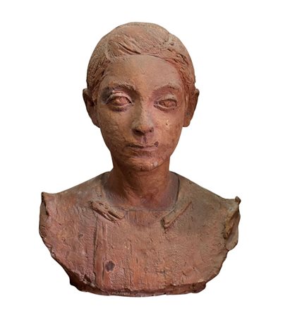 Scultura in terracotta, periodo XX secolo, raffigurante Busto femminile....