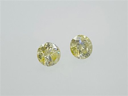 2 DIAMANTI NATURAL POLISHED 0,62 NATURAL FANCY GIALLO -I1-2 - - F20305-15