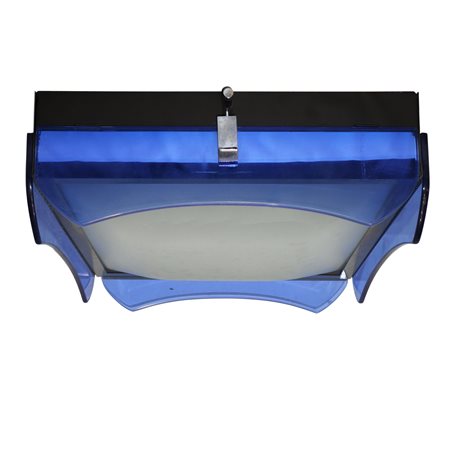 Veca  per FontanArte - Lampada da soffitto in cristallo blu, 1960s