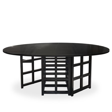 Charles Rennie Mackintosh per Cassina (Glasgow 1868 - Londra 1928)  - Tavolo DS1 in legno nero ebanizzato, 1970 (circa)
