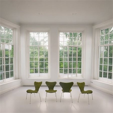 Arne Jacobsen per Fritz Hansen - Quattro sedie modello Butterfly, 1955