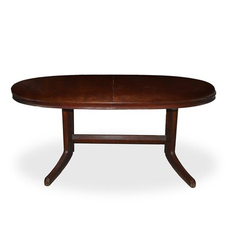 Tavolo vintage ovale allungabile, 70s