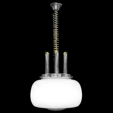 Lampadario sospensione monoboccia in opaline