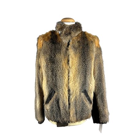 GIACCA CORTA IN PELLICCIA DI VOLPE NATURALE TAGLIA IT 42/44