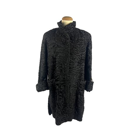 ELEGANTE PELLICCIA DI AGNELLO DI PERSIA TAGLIA IT 44