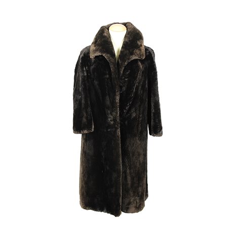 CAPPOTTO IN VERA PELLICCIA DI CASTORO NATURALE TAGLIA IT 44/46