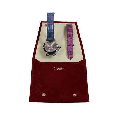 CARTIER, ELEGANTE OROLOGIO DA POLSO AUTOMATICO MODELLO PASHA 