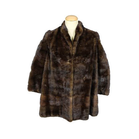 ELEGANTE PELLICCIA IN VISONE NATURALE TAGLIA IT 44/46