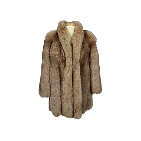 PELLICCIA VINTAGE IN VOLPE NATURALE TAGLIA IT 46/48