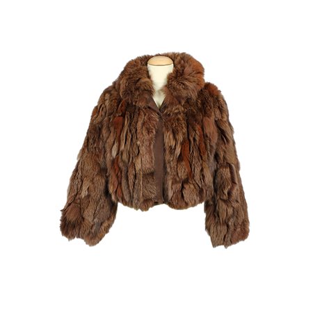 PELLICCIA CORTA IN VOLPE NATURALE TAGLIA IT 46/48