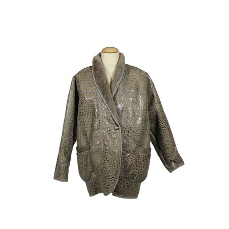 PREGIATA GIACCA IN SHEARLING ROVESCIATO TAGLIA IT 44/46