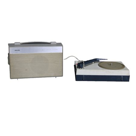 MOBILE RADIO-GIRADISCHI MINERVA E GIRADISCHI VINTAGE PHILIPS 