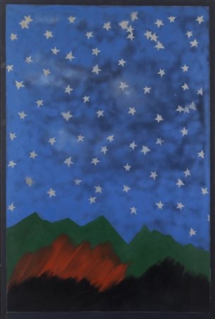 FRANCO ANGELI (1935-1988) Senza titolo, metà anni Settantatecnica mista su...