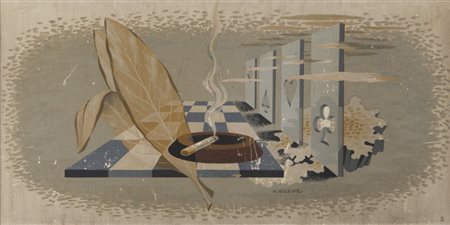 MINO DELLE SITE (1914-1996) Il giocotecnica mista su cartone pressato cm...