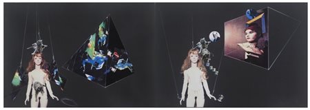 VETTOR PISANI (1934-2011) Senza titolo (Virginia, Freud)dittico, tecnica...