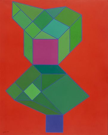 ACHILLE PERILLI (1927-) L'attrpatopi (sic) 2006acrilici su tela cm...