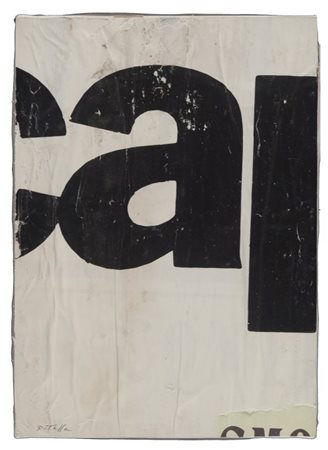 MIMMO ROTELLA (1918-2006) "HAI!" 1990décollage cm 35x25firmato in basso a...