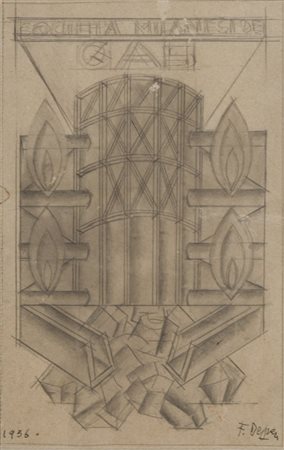 FORTUNATO DEPERO (1892-1960) Società Milanesi del Gas 1936matita, china e...