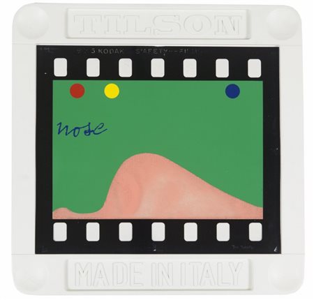 JOE TILSON (1928-) Transparency made in Italy 1968rilievo in legno...