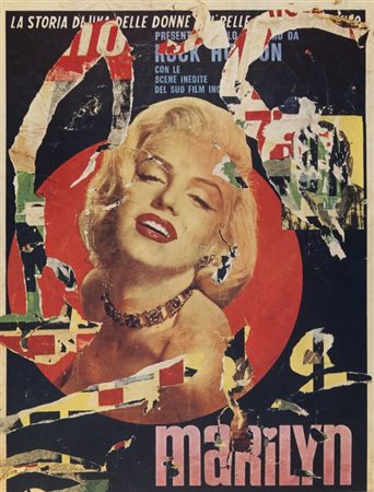MIMMO ROTELLA (1918-2006) Senza titolo serigrafia cm 60x46esemplare...