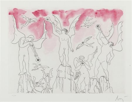 ENRICO BAJ (1924-2003) Senza titoloacquaforte acquatinta cm 35x45esemplare...