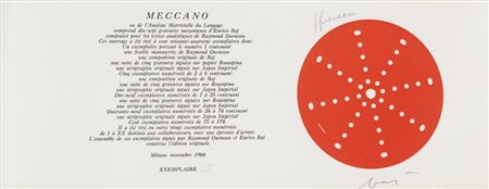 ENRICO BAJ (1924-2003) Meccano ou l'Analyse Matricielle du Langage 1966libro...