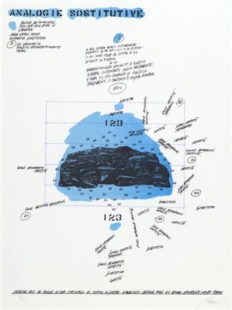 FABRIZIO PLESSI (1940-) Analogie sostitutive, fine anni Settantalitografie cm...