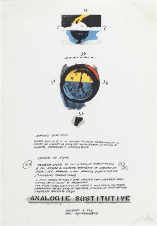 FABRIZIO PLESSI (1940-) Analogie sostitutive, fine anni Settantalitografie cm...