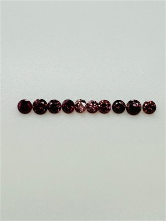 10 DIAMANTI NATURAL POLISHED 0,8 FANCY MIX ROSA* -SI - CERTIFICATO MAROZ DIAMONDS - C40106-5B