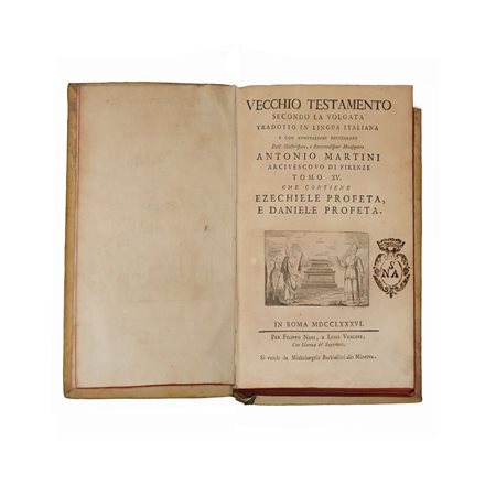Raccolta di N. 22 volumi della Bibbia, rilegati in carta pecora. Vecchio e Nuovo Testamento, 18th century