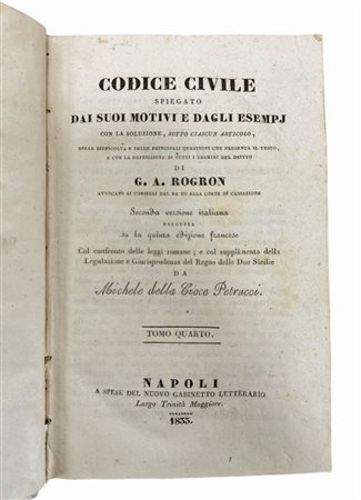Codice Civile di G.A. Rogron, Tomo IV, Naples 1833