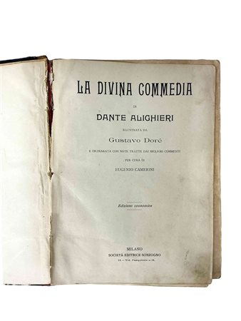 Dante Alighieri (Firenze 1265 - Ravenna 1321)  - La Divina Commedia, 1911
