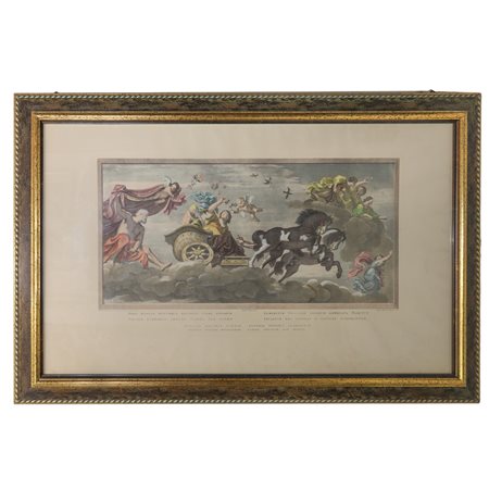 Carro di Aurora, grande incisione., 20th century