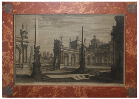 Giuseppe Galli da Bibiena (Parma 1696 - Berlino 1757)  - Raffigurazione teatro Primarius