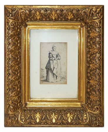 Jacques Callot (Nancy 1592 - 1635)  - Gentildonna