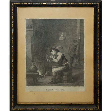 David  Teniers (1717 - 1812)  - Le bon fumeur
