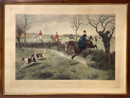 “My Lady Leads” scena di caccia alla volpe