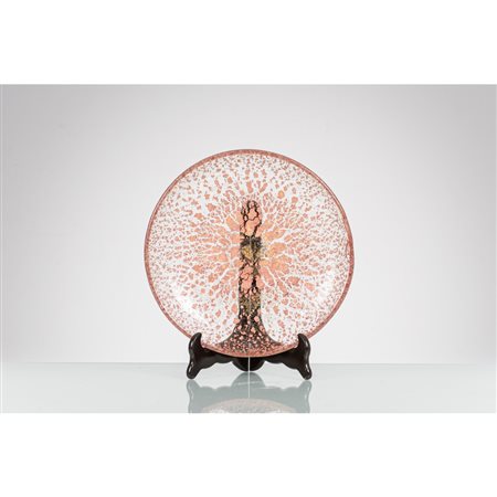 BAROVIER E TOSO, Piatto circolare in vetro