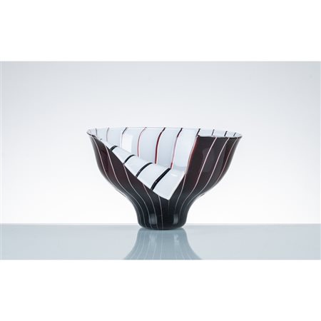 TONI ZUCCHERI, Coppa serie "Spacchi" in vetro