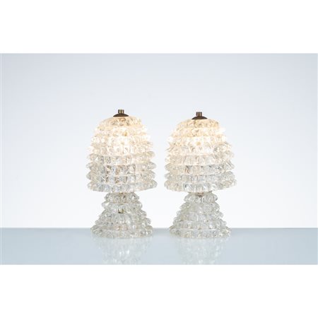 ERCOLE BAROVIER, Coppia di lampade da tavolo